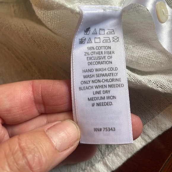 House of Harlow Cream Peasant Style Embroidered Top - Picture 11 of 11